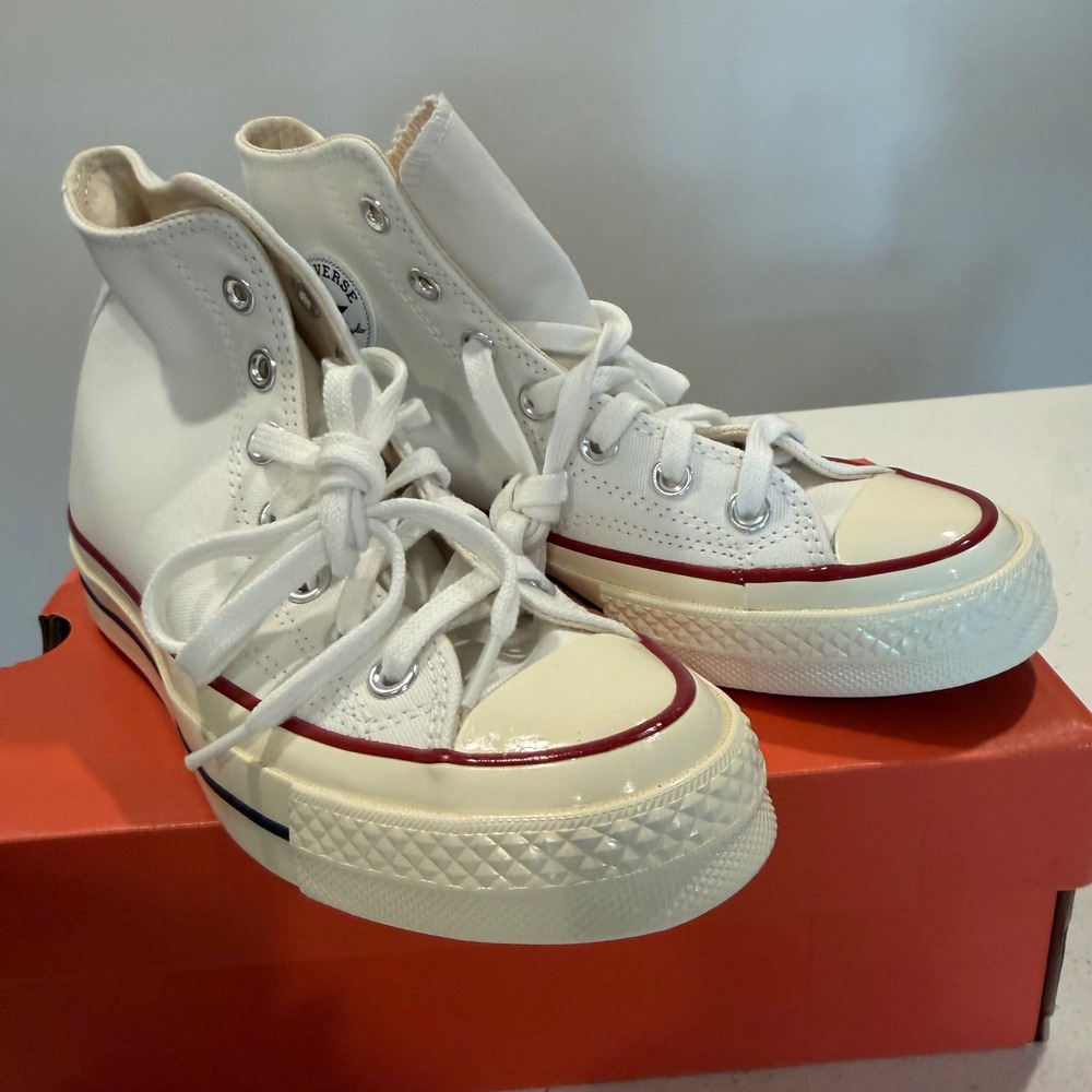 NEW Converse Chuck 70 Hi High Top White Garnet Egret Sneaker Mens 3.5 Women 5.5 - Picture 2 of 6
